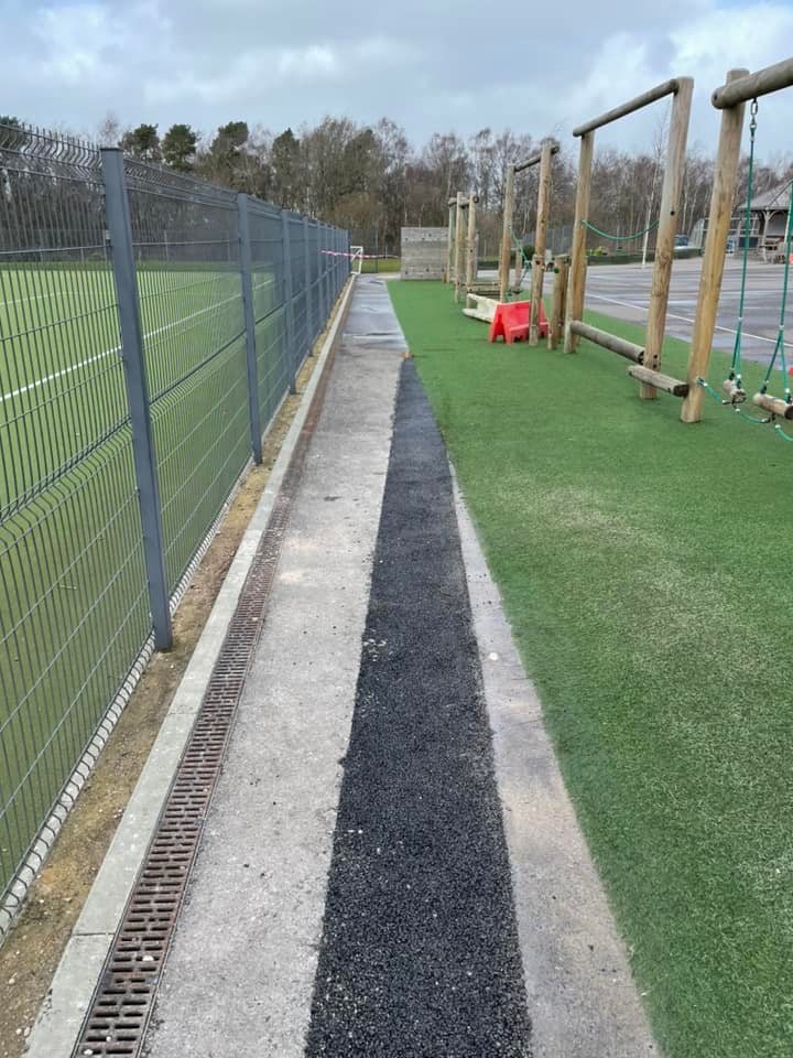 Newly installed, free-flowing external drain line resolving the blockage in Sevenoaks