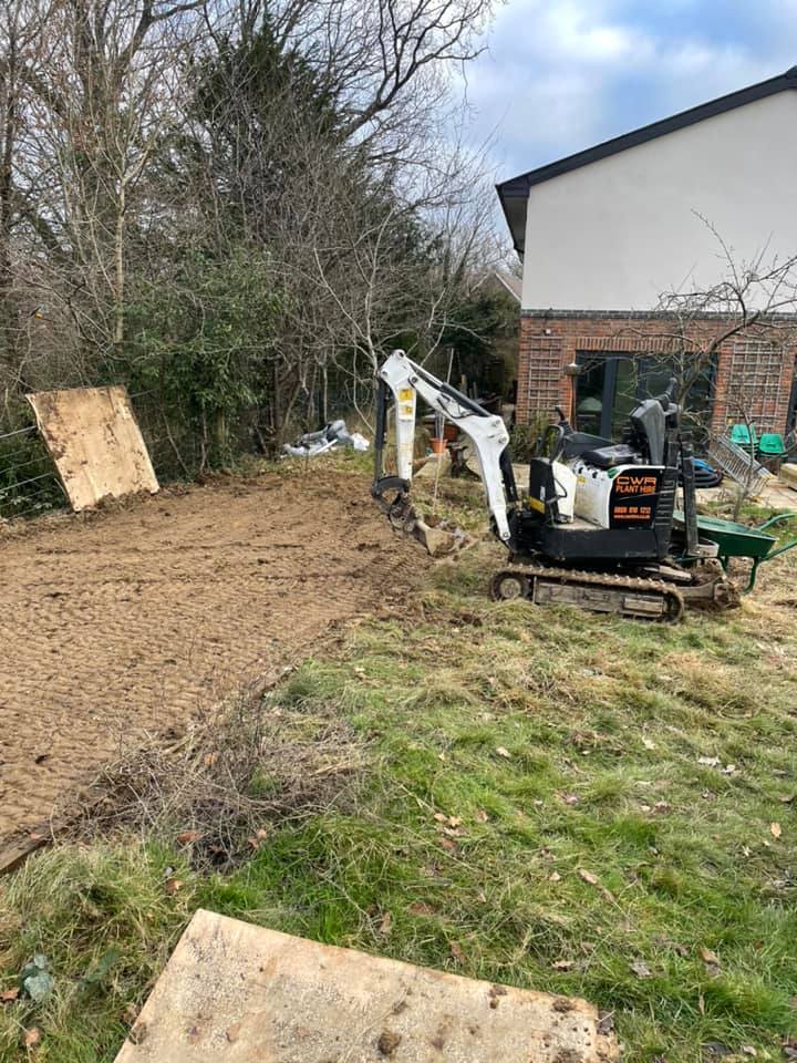 Completed groundwork and professional trenching for a new drainage system in Sevenoaks