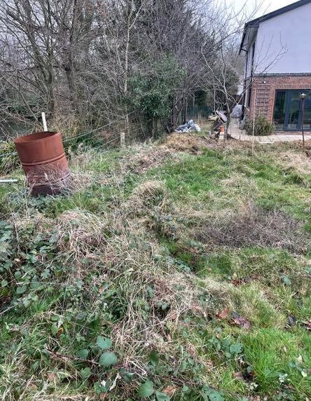 Site preparation and groundworks using a digger for severe drainage issues in Sevenoaks
